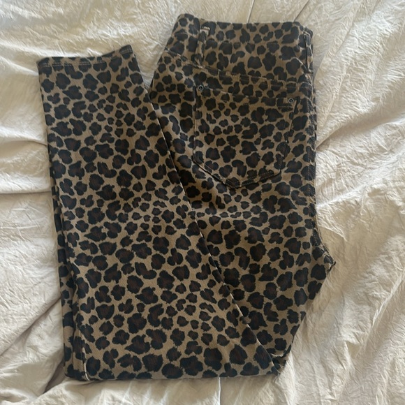 Leopard print thick knit elastics waist pants - Picture 3 of 3